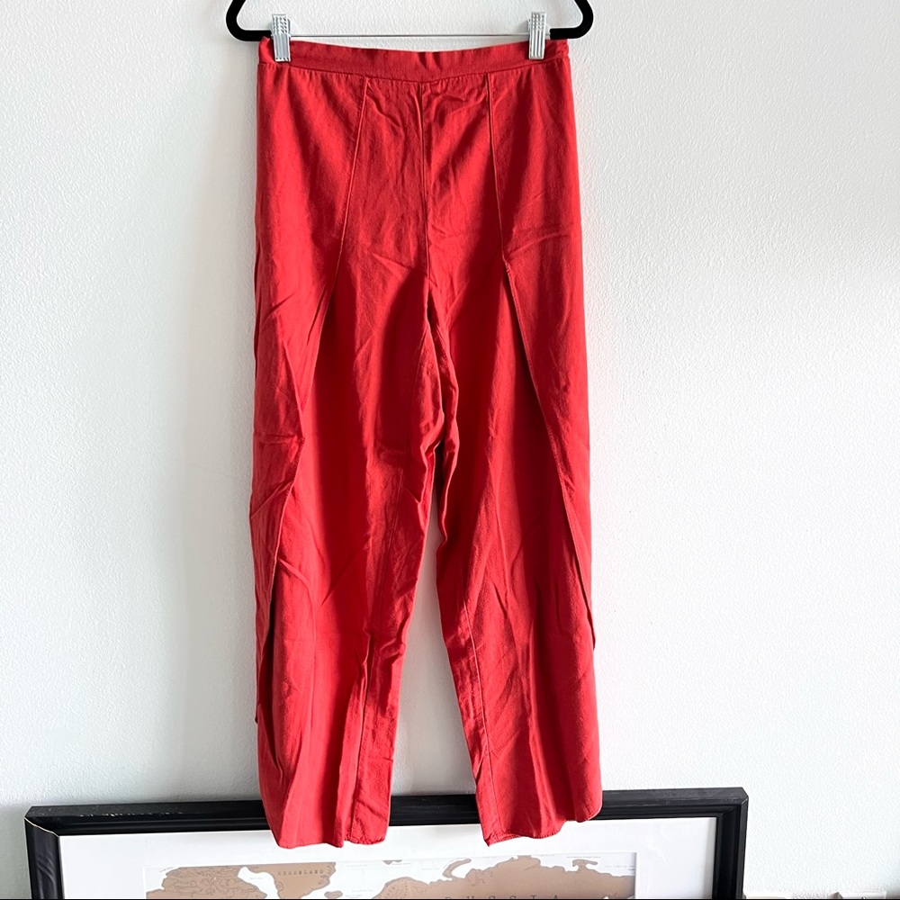 Orange Flare Leg Pants